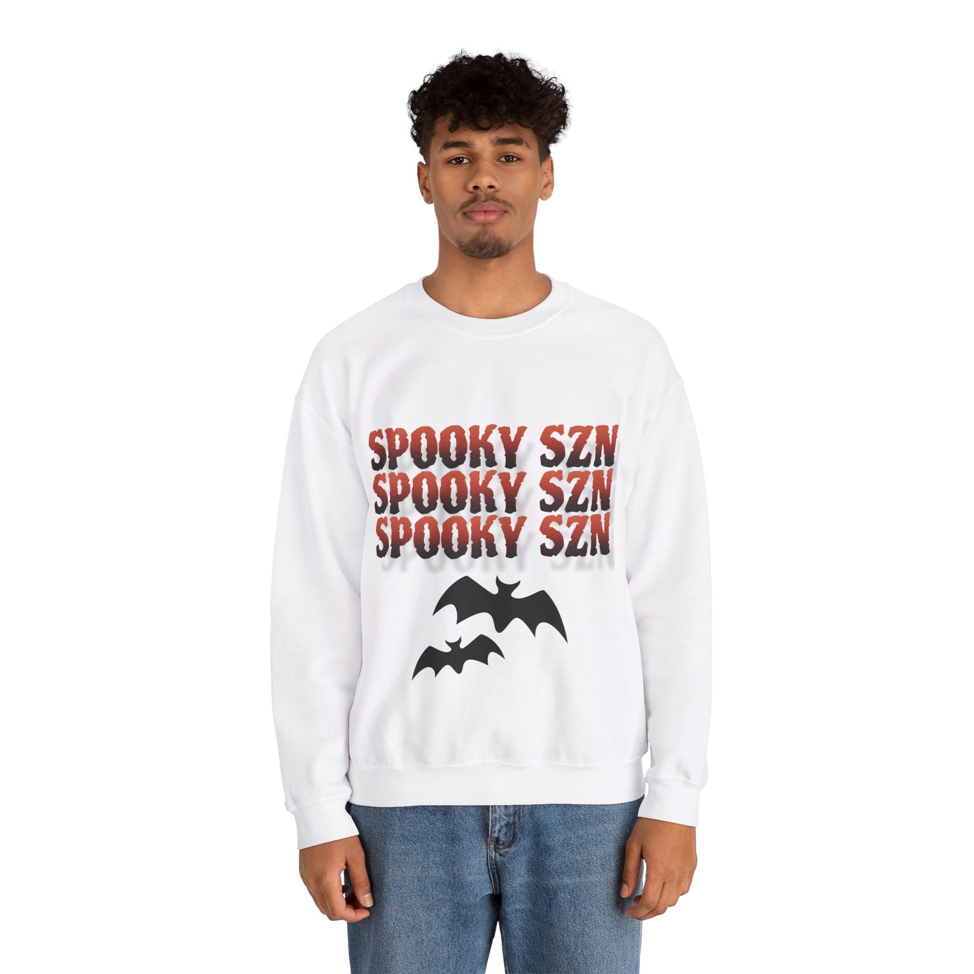 Spooky Szn bat Crewneck Sweatshirt - KiwiKreationCo