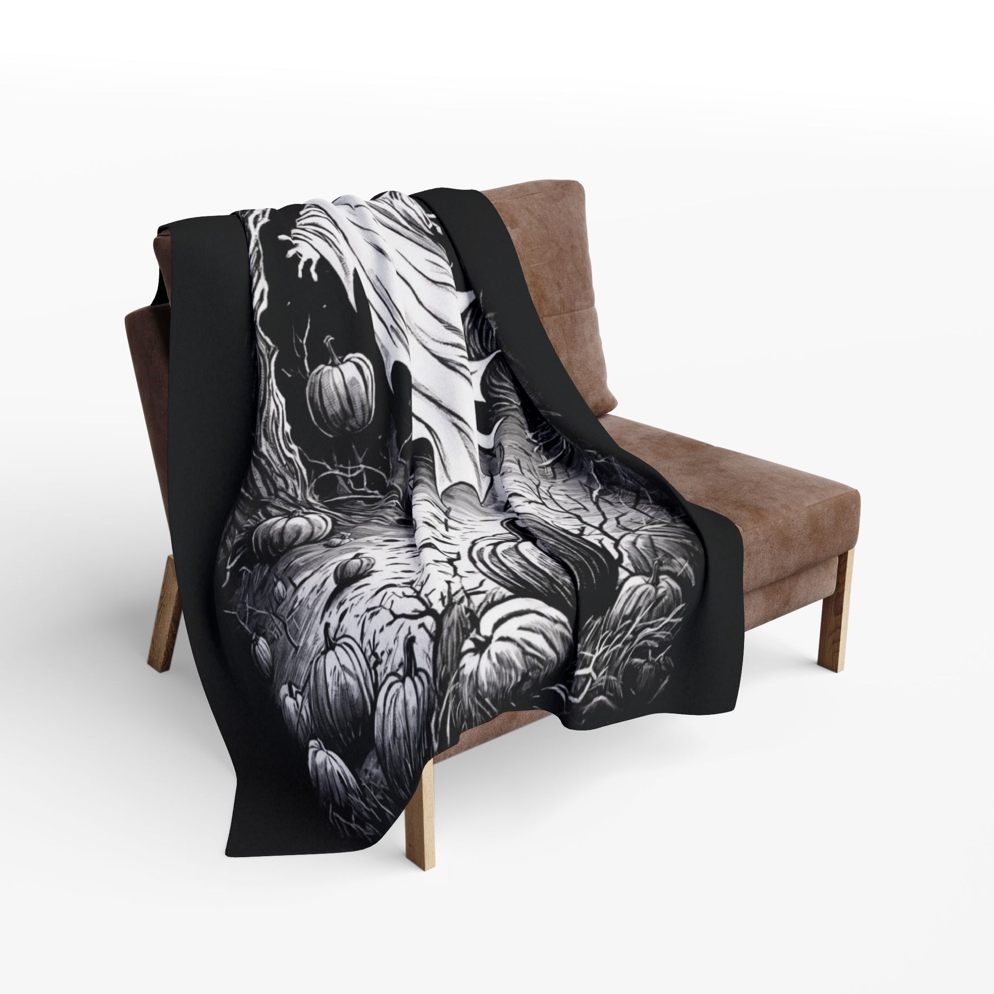 Spooky Ghost Halloween Arctic Fleece Blanket - KiwiKreationCo