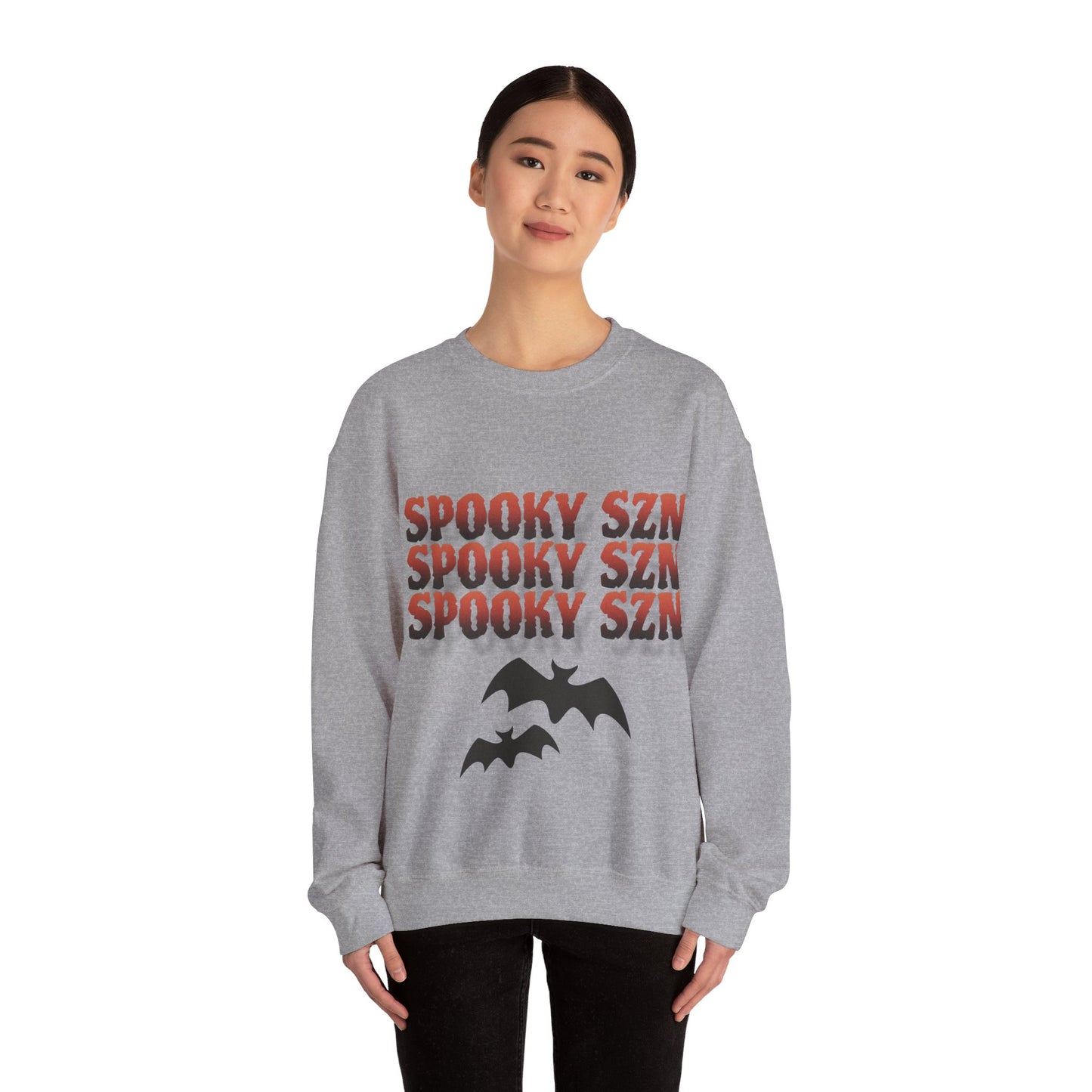 Spooky Szn bat Crewneck Sweatshirt - KiwiKreationCo