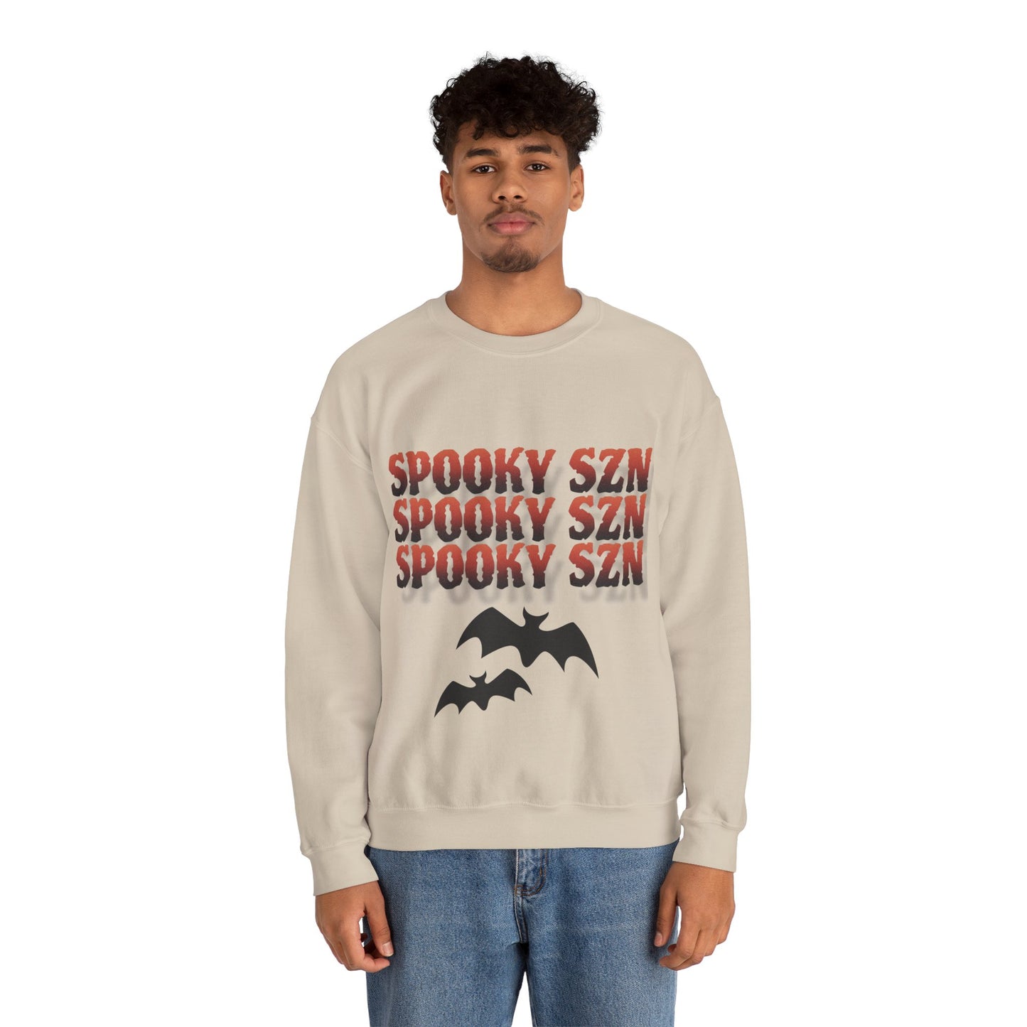 Spooky Szn bat Crewneck Sweatshirt - KiwiKreationCo