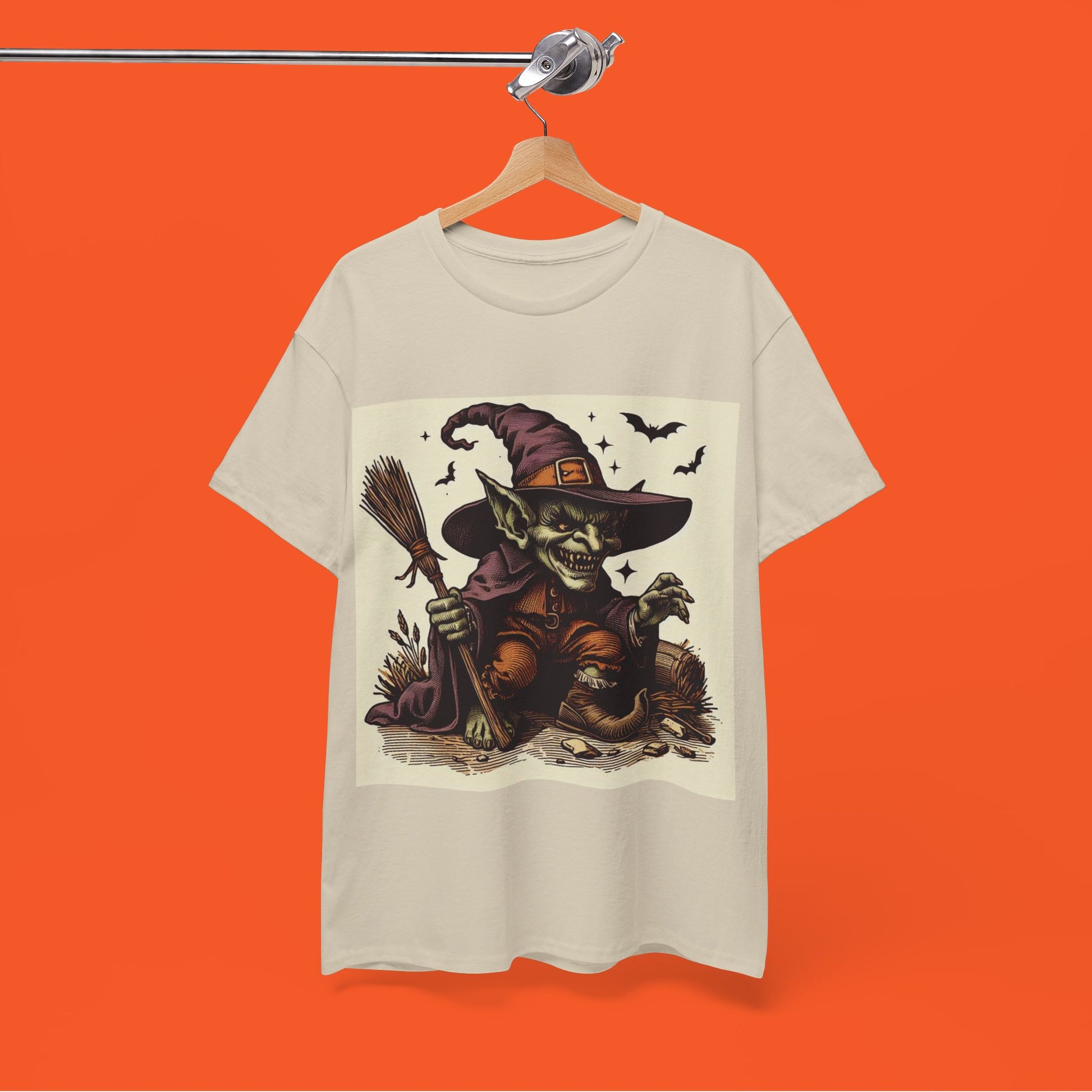 Vintage Goblin Halloween Heavy Cotton Tee - KiwiKreationCo