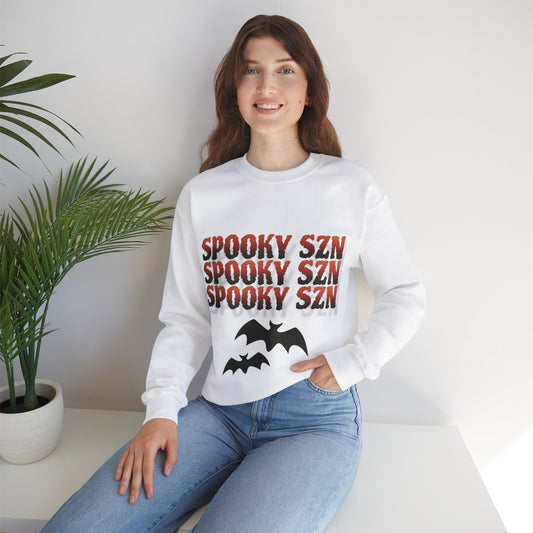 Spooky Szn bat Crewneck Sweatshirt - KiwiKreationCo