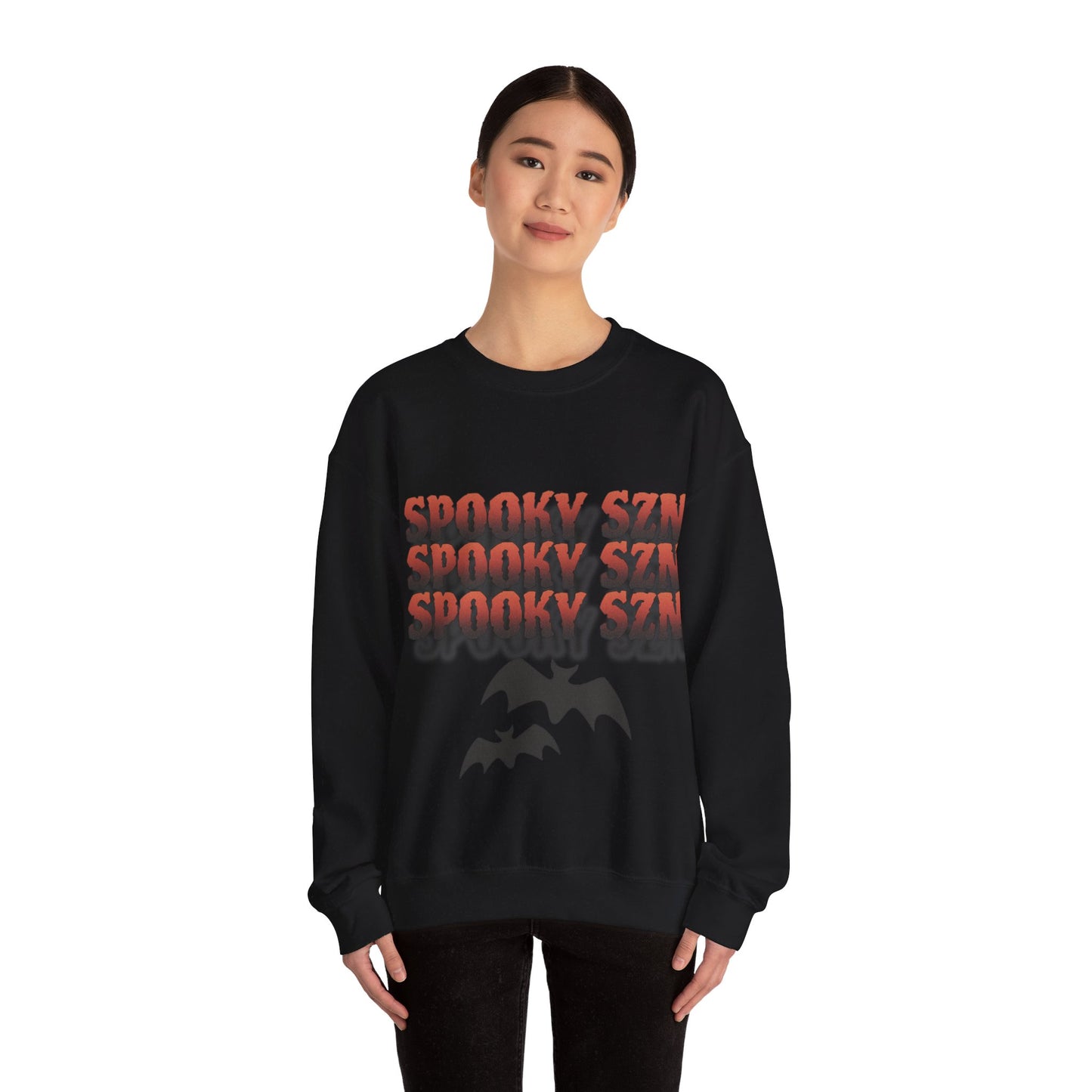 Spooky Szn bat Crewneck Sweatshirt - KiwiKreationCo