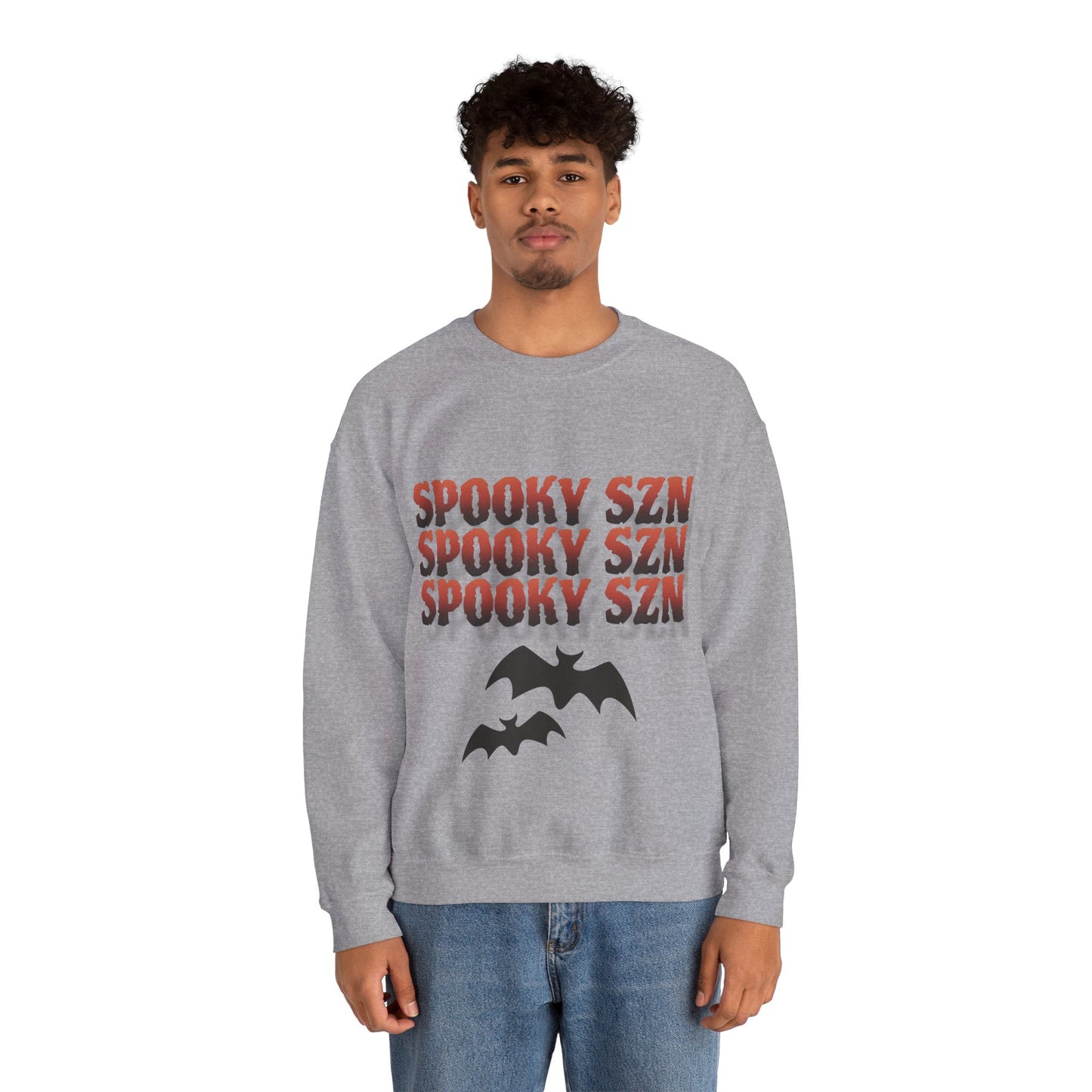 Spooky Szn bat Crewneck Sweatshirt - KiwiKreationCo