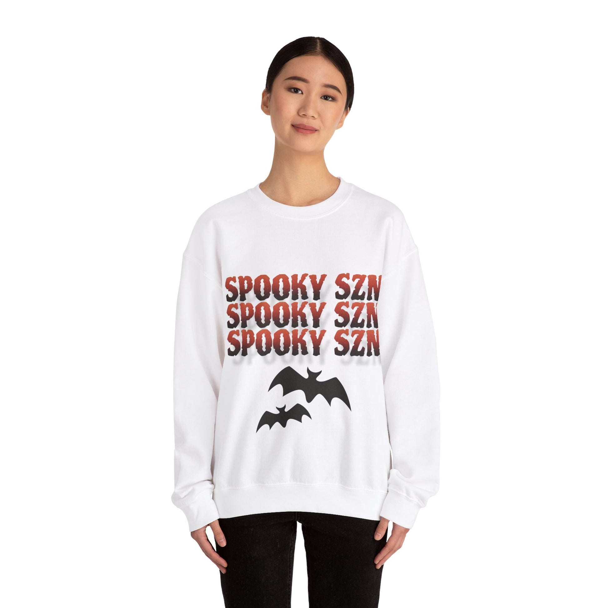 Spooky Szn bat Crewneck Sweatshirt - KiwiKreationCo