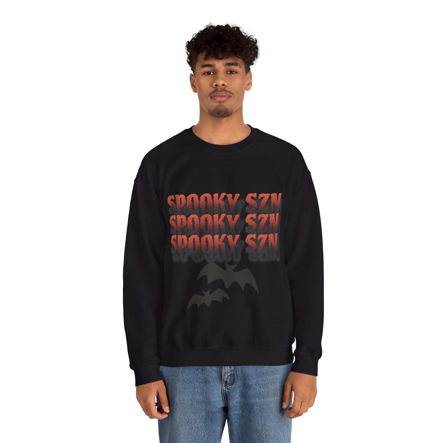 Spooky Szn bat Crewneck Sweatshirt - KiwiKreationCo